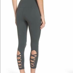 Zella high waist lattice middi leggings NWT M